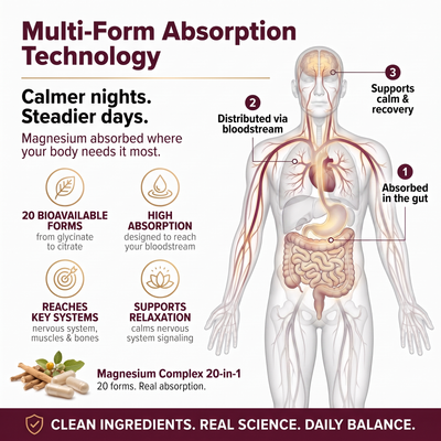Magnesium Complex 20-in-1 for Women — Sleep, Stress & Hormone Balance Support