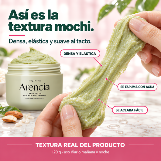 Fresh Green Rice Mochi Cleanser 120 g | Limpiador Facial Mochi