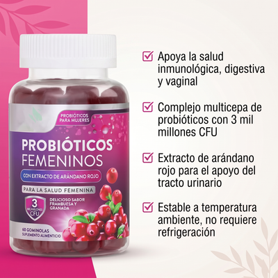 Gominolas de Probióticos para Mujer