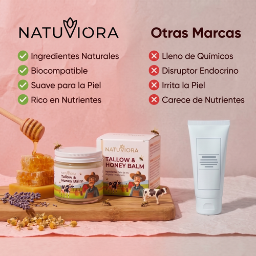 BÁLSAMO DE SEBO Y MIEL - NATUVIORA