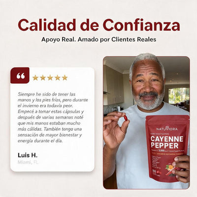 Cápsulas de Pimienta de Cayena 12 en 1 — Circulación, Energía y Bienestar — 240 Cápsulas Blandas